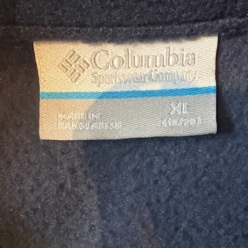 Columbia Kids Dark Blue Fleece with Neon Green Trim